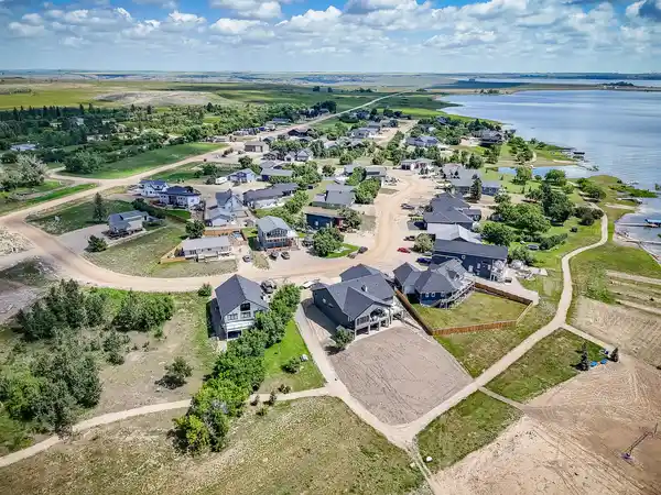 Aerial view of existing homes in the Sandy Shores community