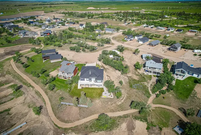 Aerial view of existing homes in the Sandy Shores community